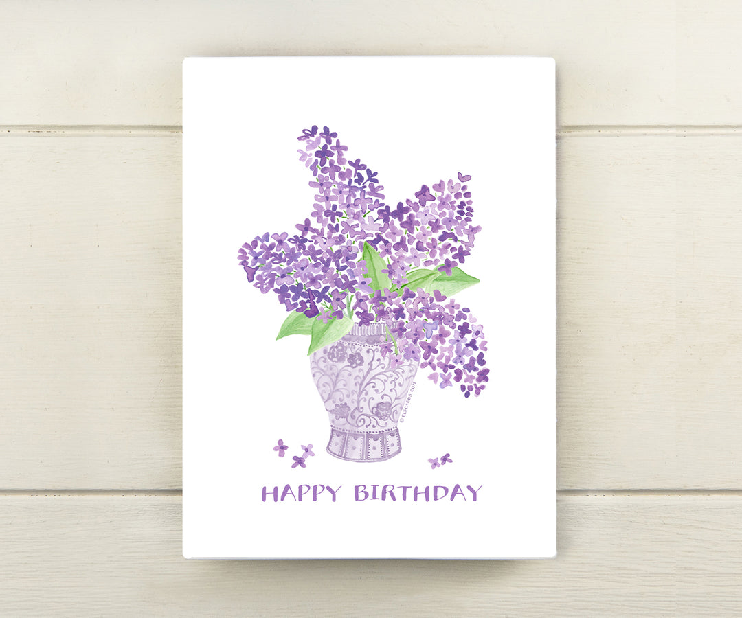 Lilac Bouquet Birthday Card