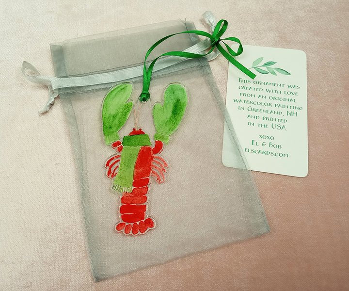 Lobster with Mittens Ornament