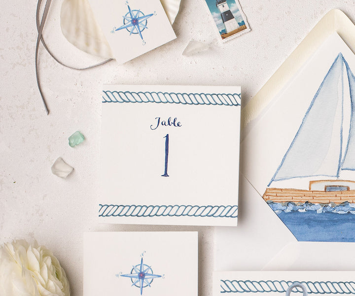 Nautical rope table number