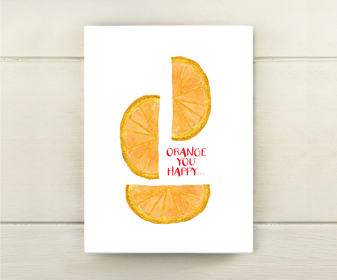 Orange Valentine Card