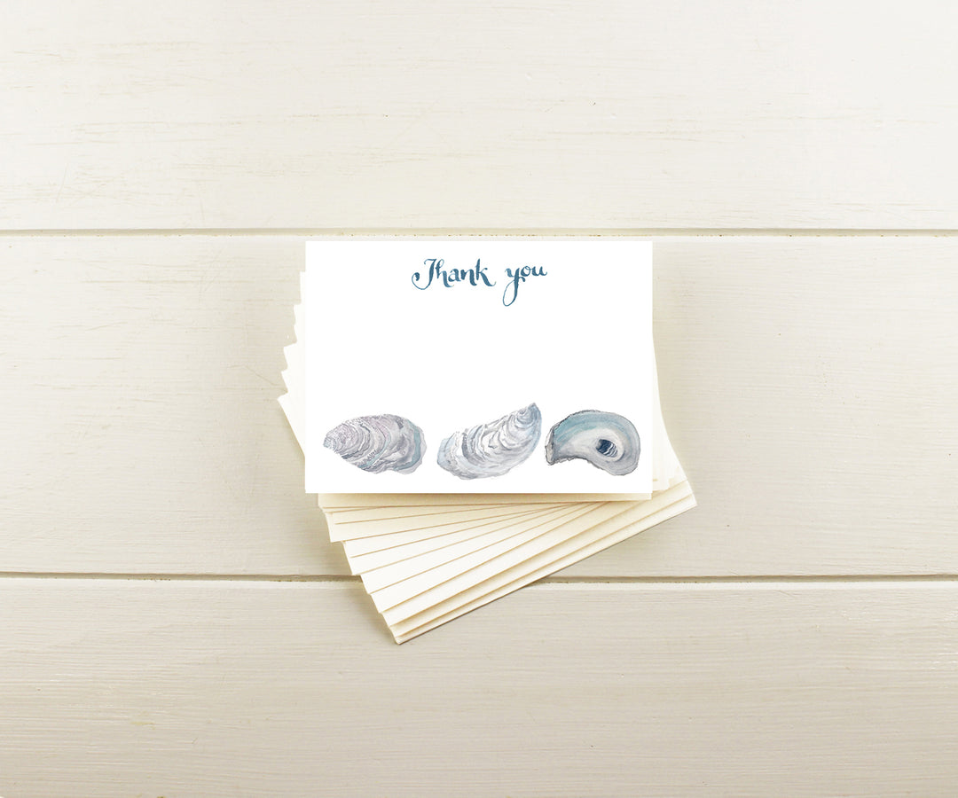 Oyster Shells Thank You Note Cards