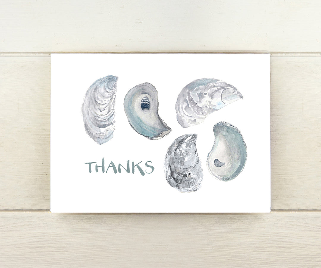 Oyster Shell Thank You Card