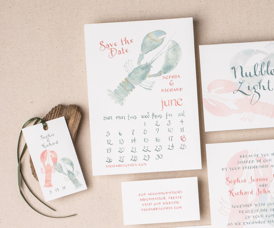 Lobster Calendar Save the Date