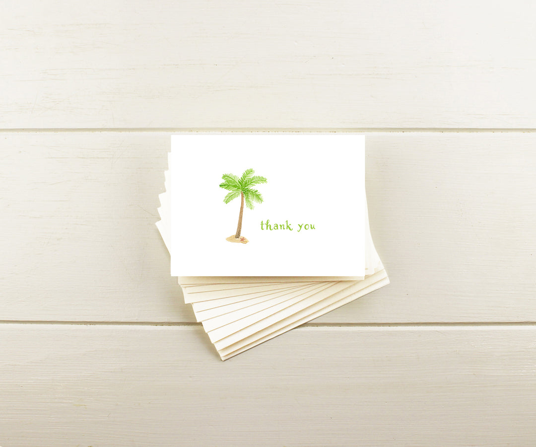 Palm Tree Thank You Note Cards