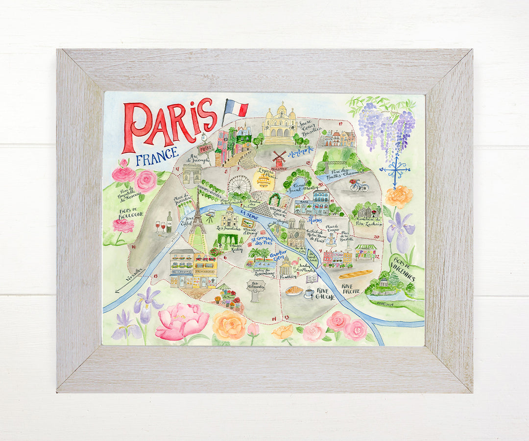 Map of Paris, France