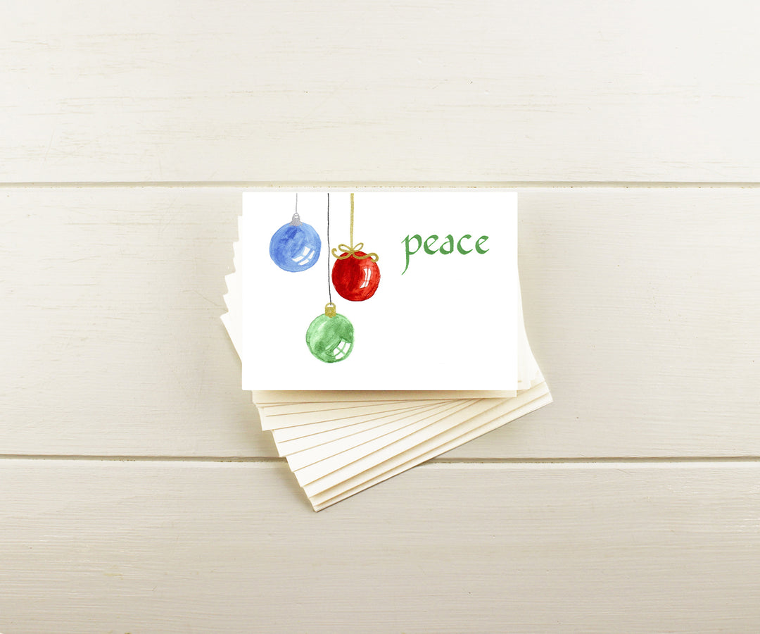 Peace Ornaments Holiday Note Cards