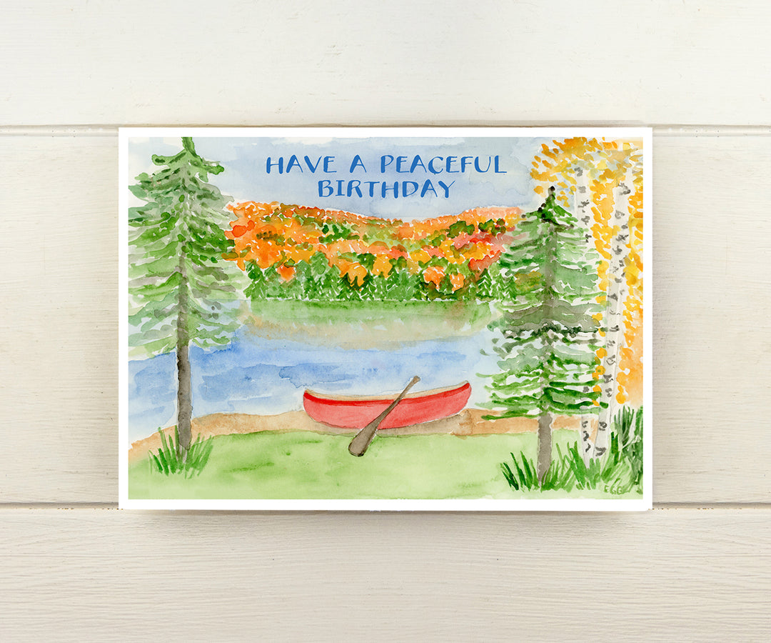 Peaceful Lake Birthday Card