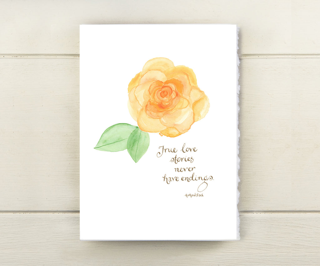 Peach Rose quote card