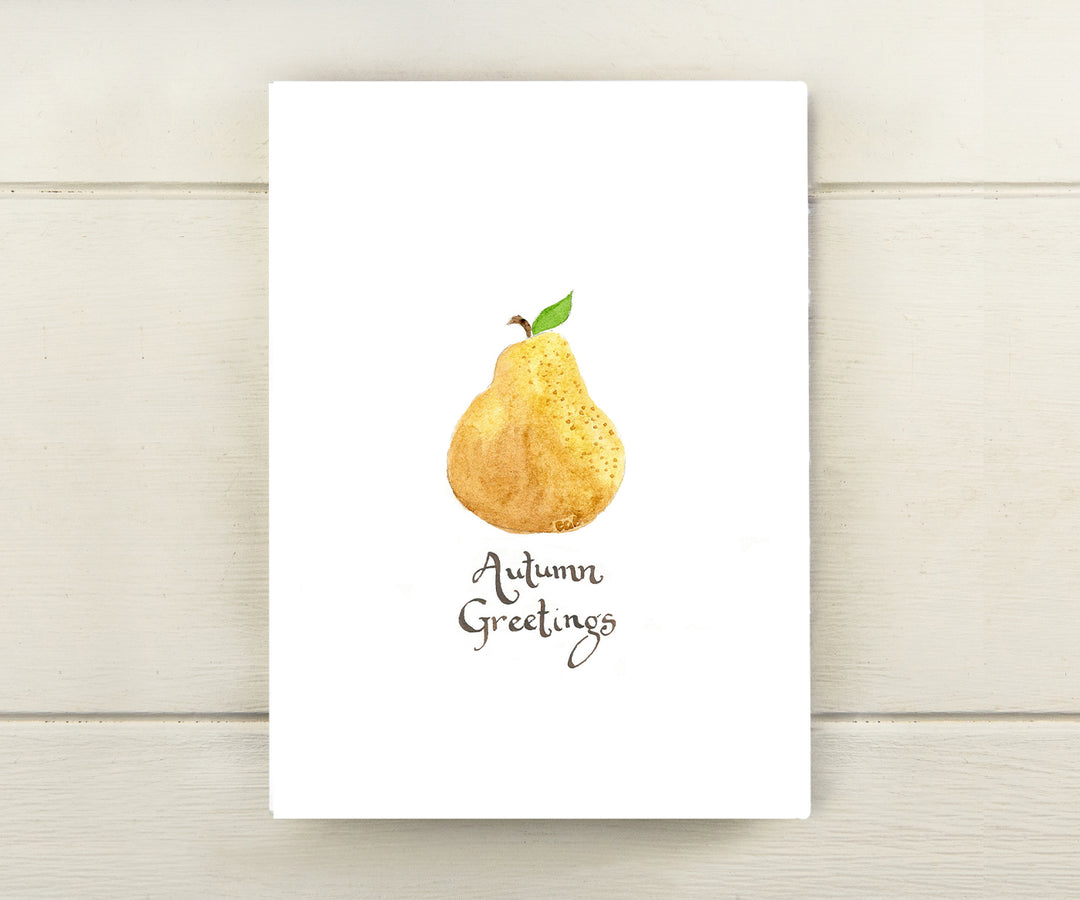 Pear Autumn Card