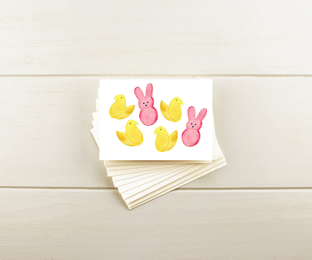 Easter Peeps Note Cards