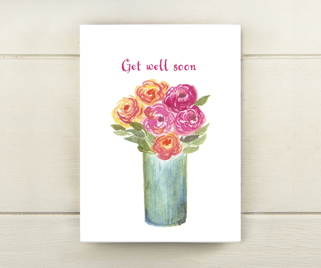 Peonies Get Well Card