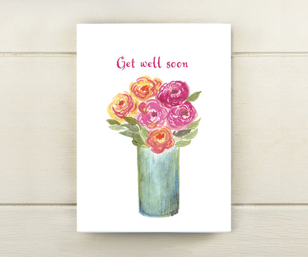 Peonies Get Well Card