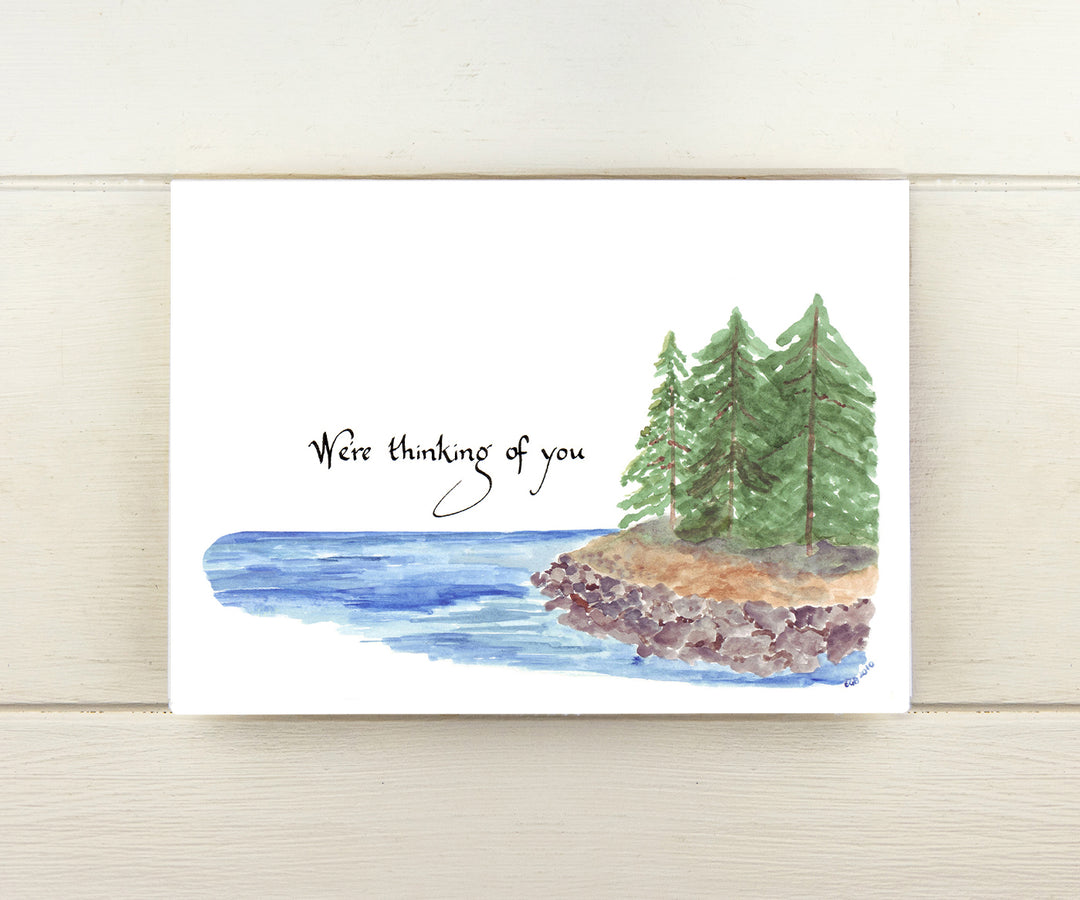 Pine Tree Island Sympathy Card