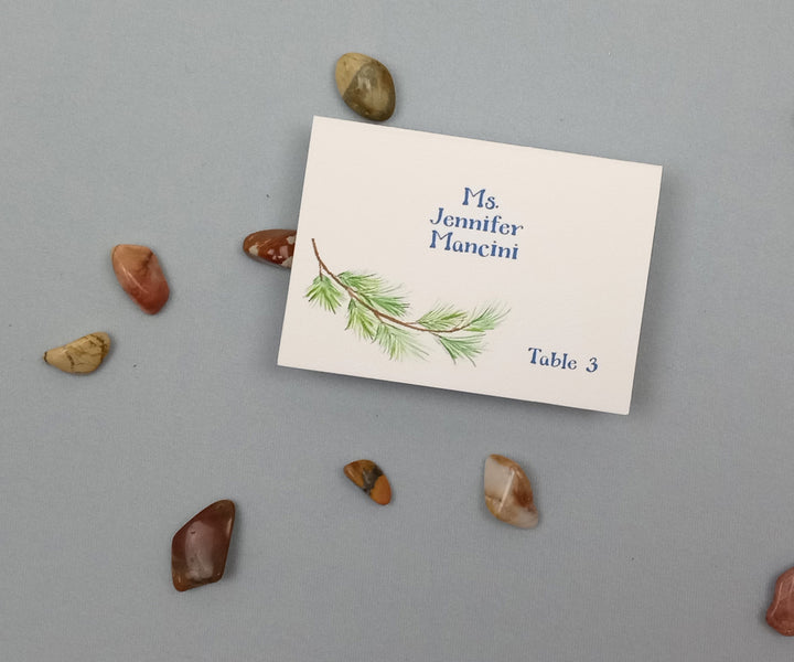 pine bough place card