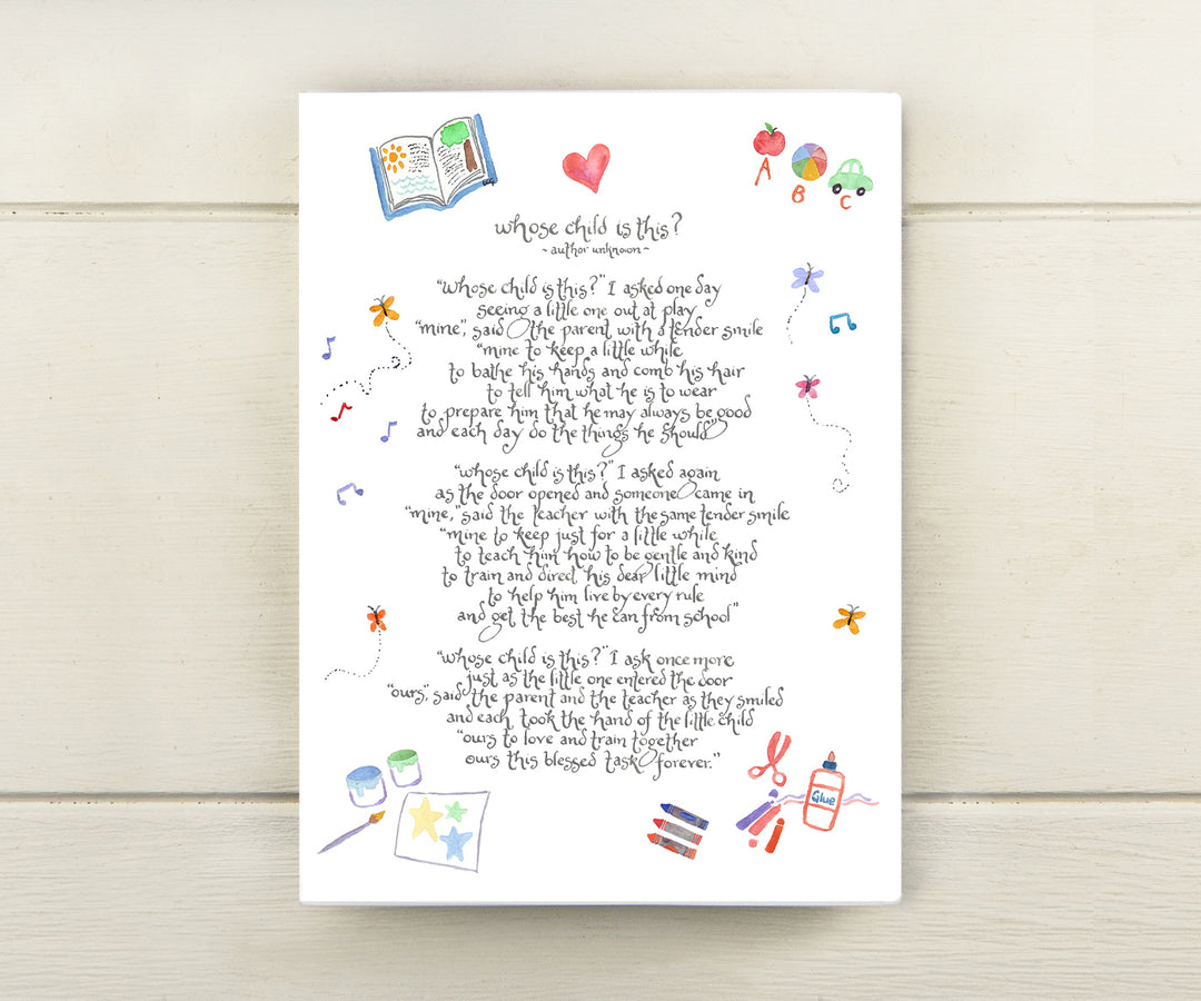 Teacher Poem Card