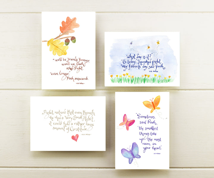 Pooh Quote Note Cards