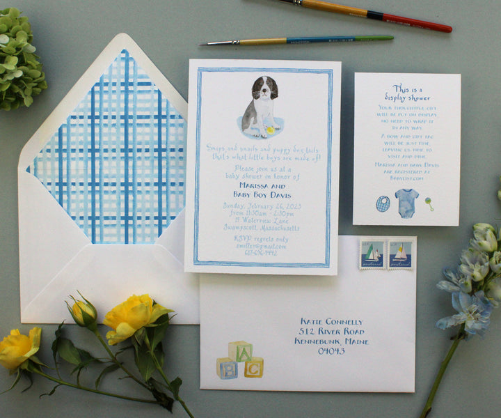 Snips & Snails Puppy Shower Invitation