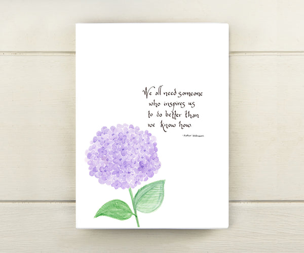 Purple Hydrangea Quote Card