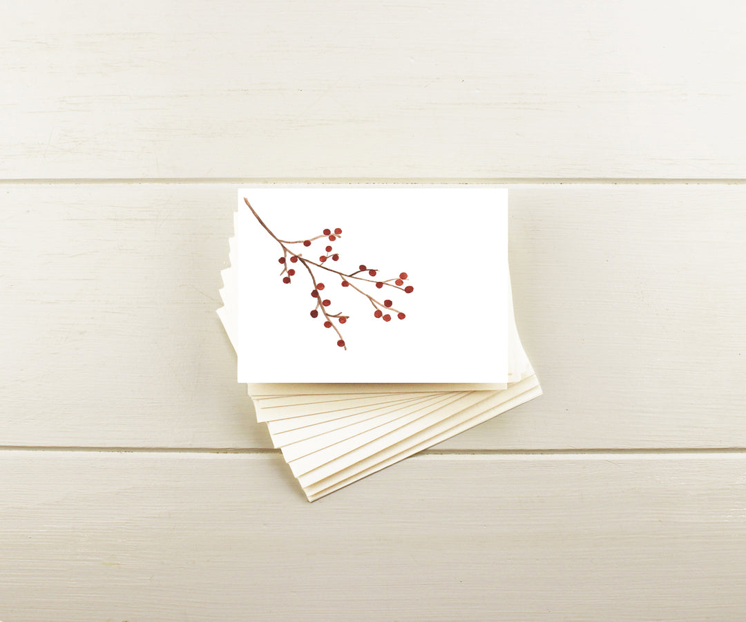 Red Berries Note Cards