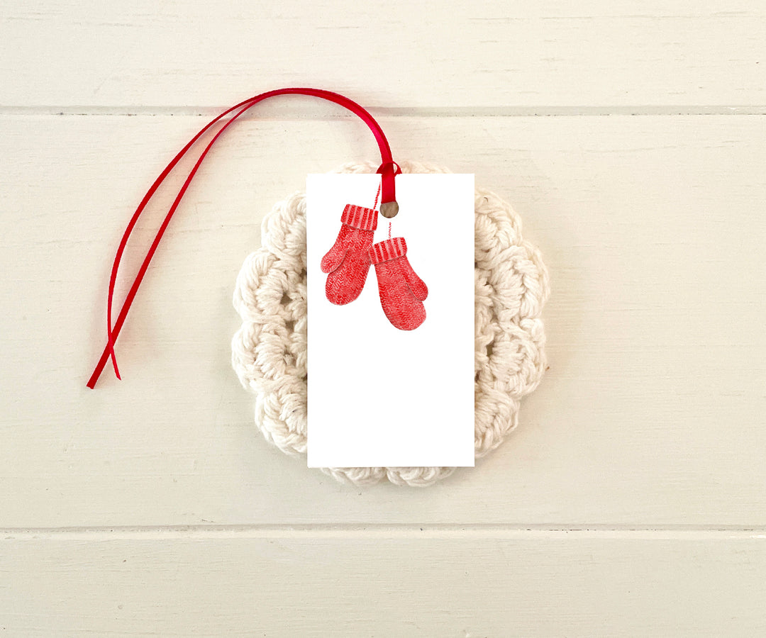 Red Mittens Holiday Gift Tags