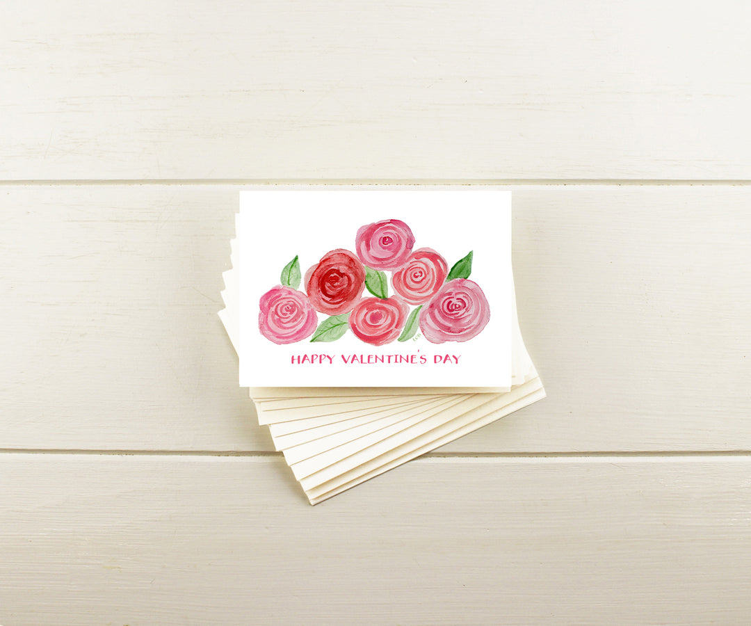 Roses Valentine Note Cards