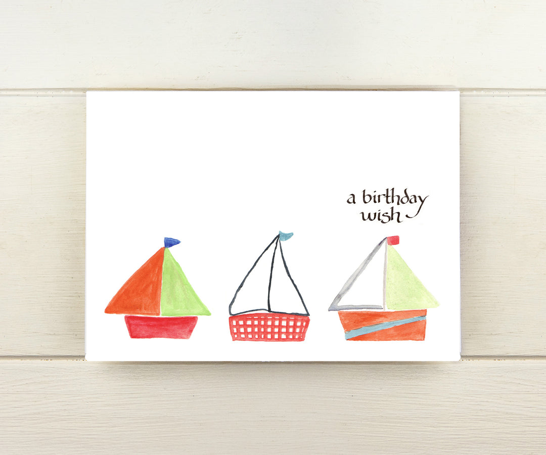 Sailboats Birthday Card