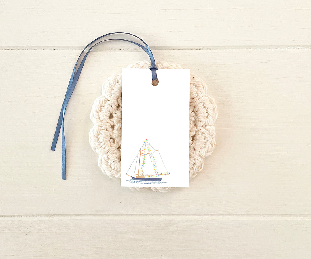 holiday Schooner gift tags