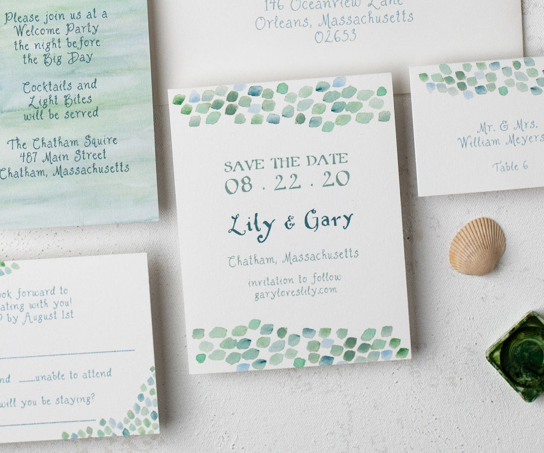 Sea Glass Save the Date