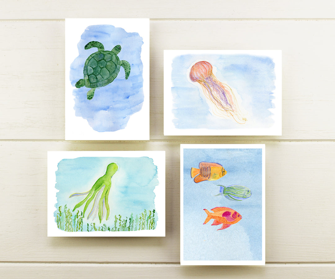 Sea Life Note Cards