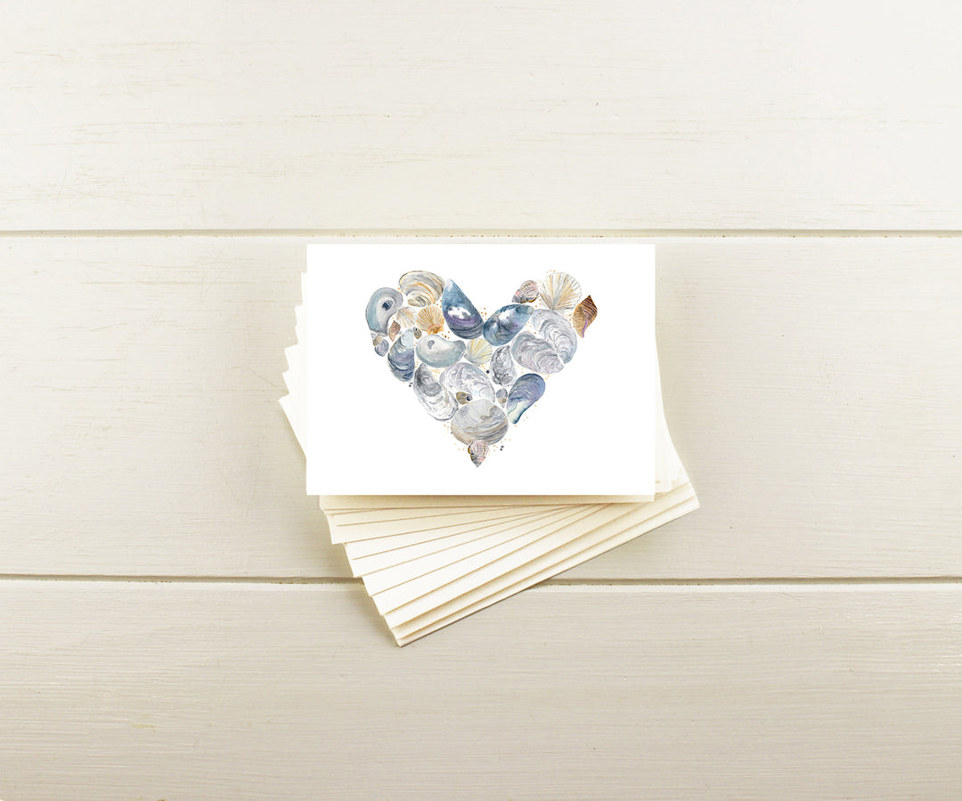 Shell Heart Note Cards