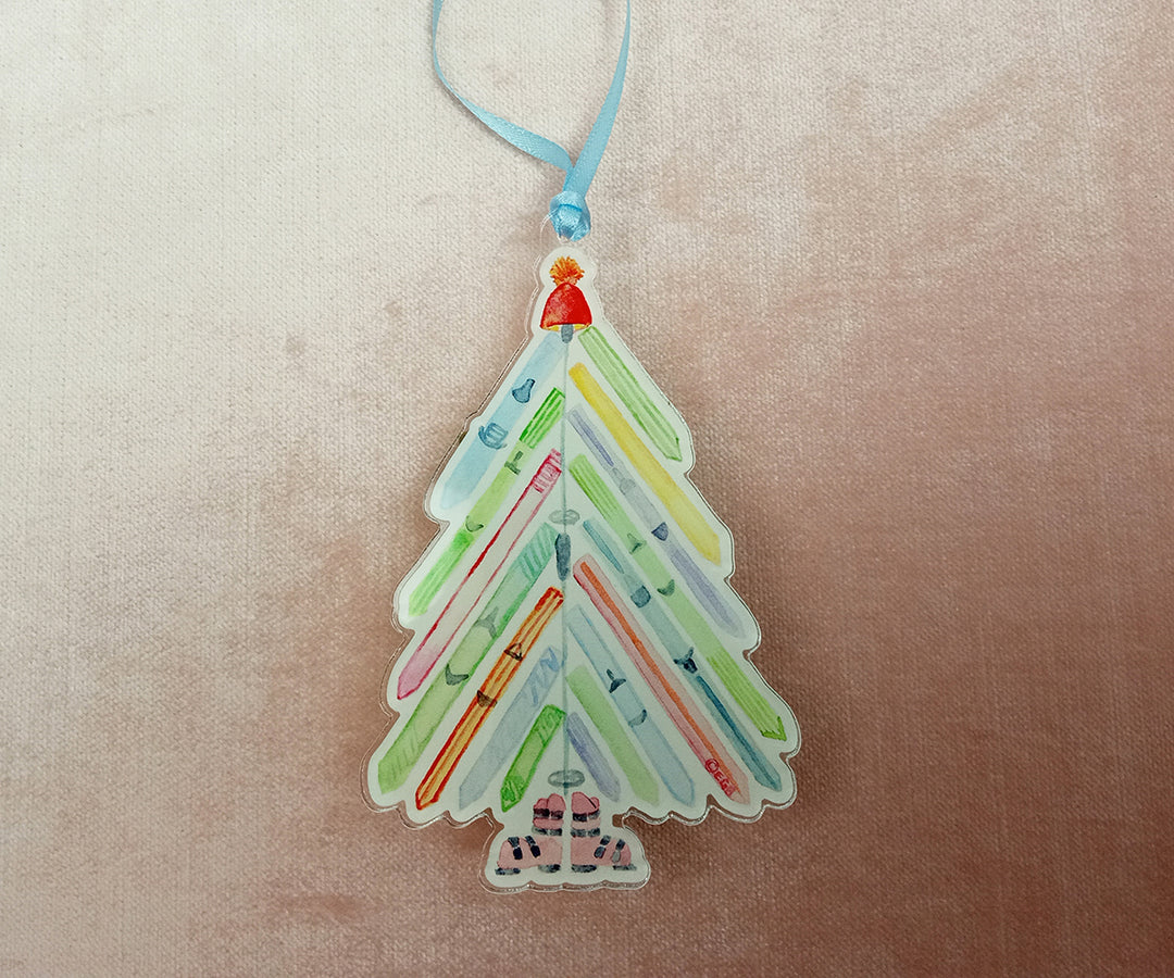 Ski Tree Ornament