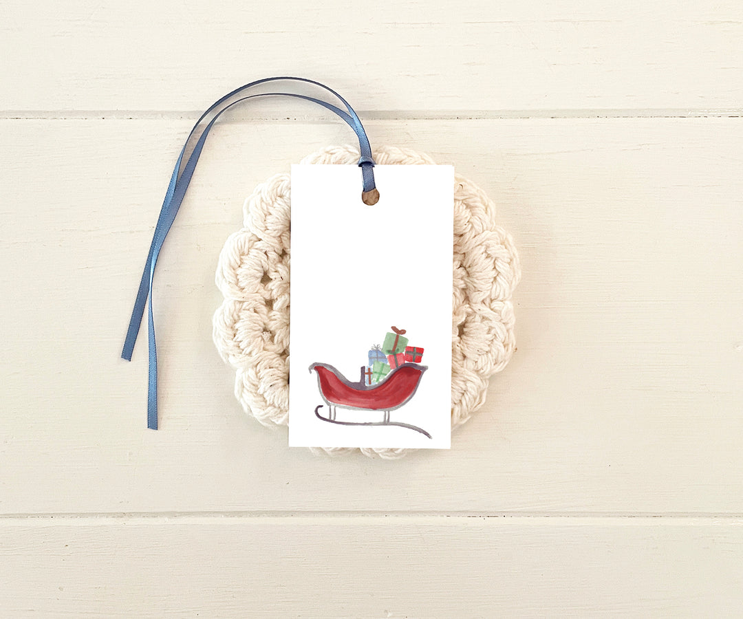 Sleigh Holiday Gift Tags