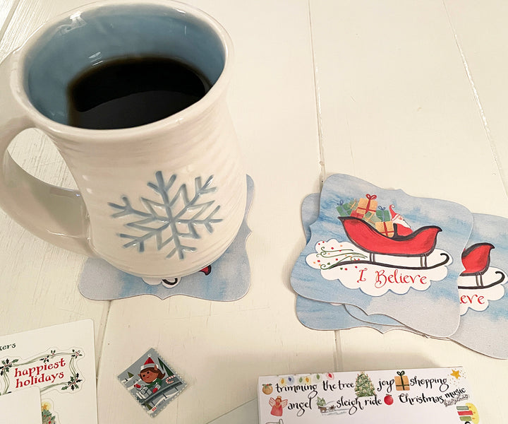 I believe Christmas coasters