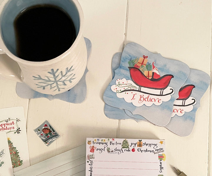 I believe Christmas coasters