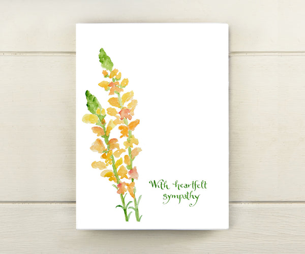 Snapdragon Sympathy Card