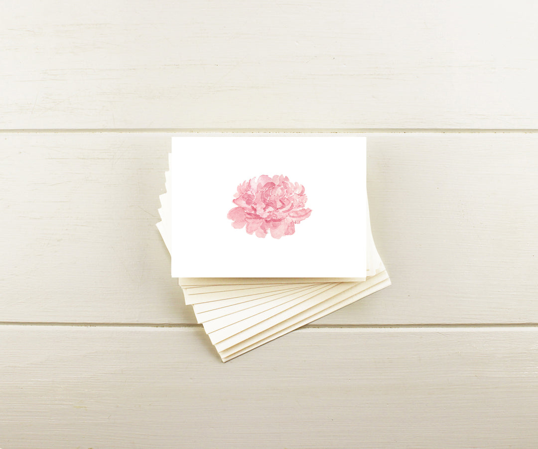 Soft Pink Peony Note Cards