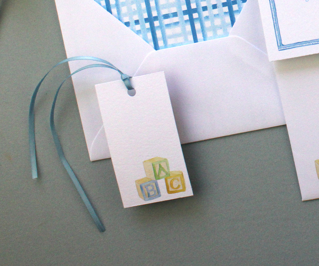 Letter Blocks Gift Tags