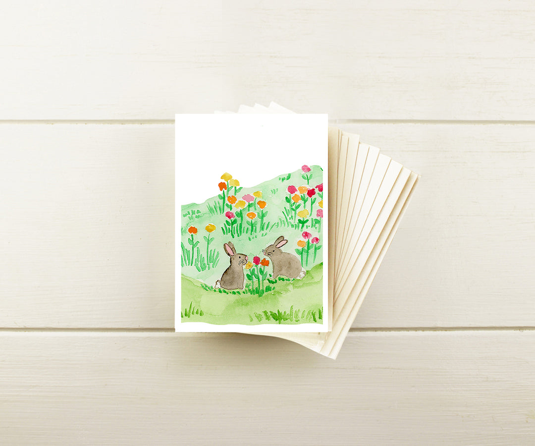 Spring Bunnies Note Cards