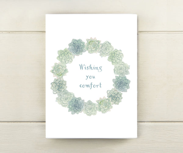 Succulent Wreath Sympathy Card