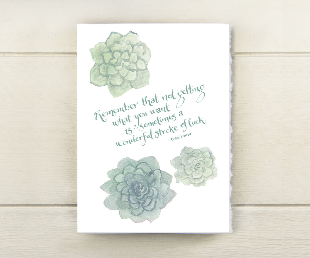 Succulents Dalai Lama Quote Card