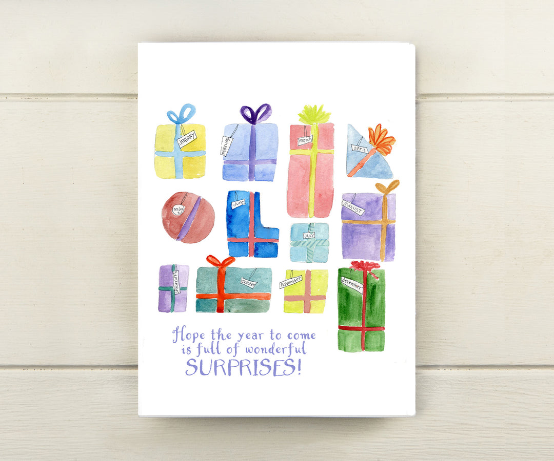 Surprises Birthday Card