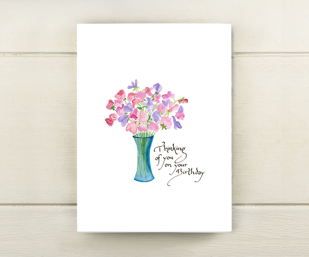 Sweetpeas Birthday Card