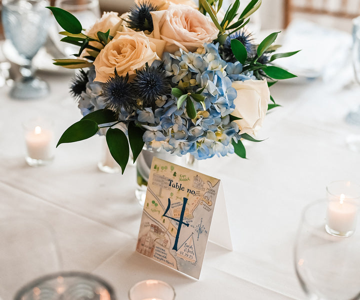 watercolor map table number photo by Mollly Breton