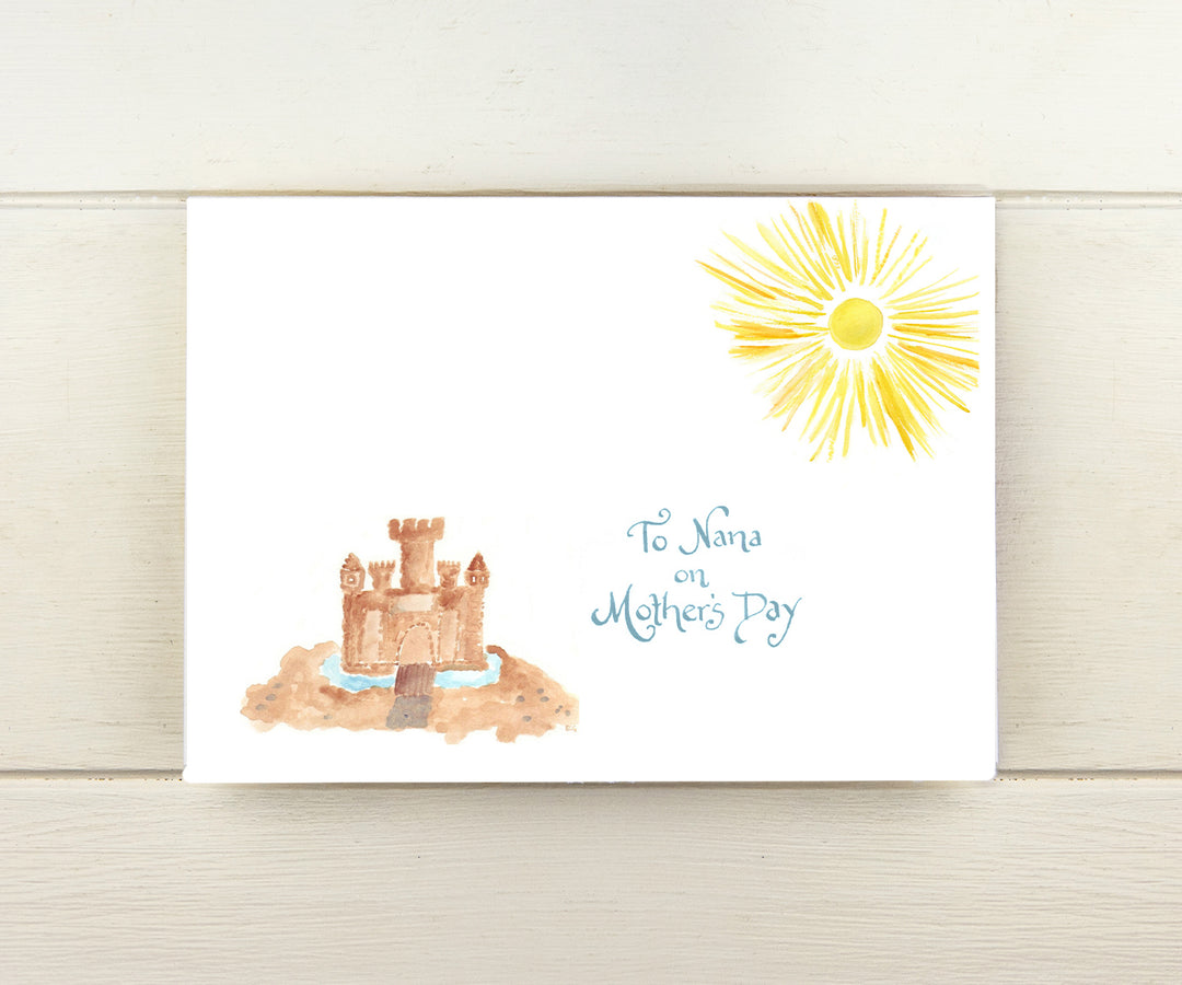 To Nana Sandcastle Mother's Day Card