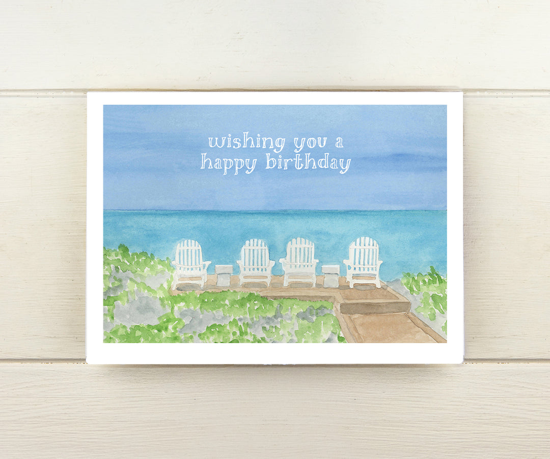 Tropical Chairs Birthday Card