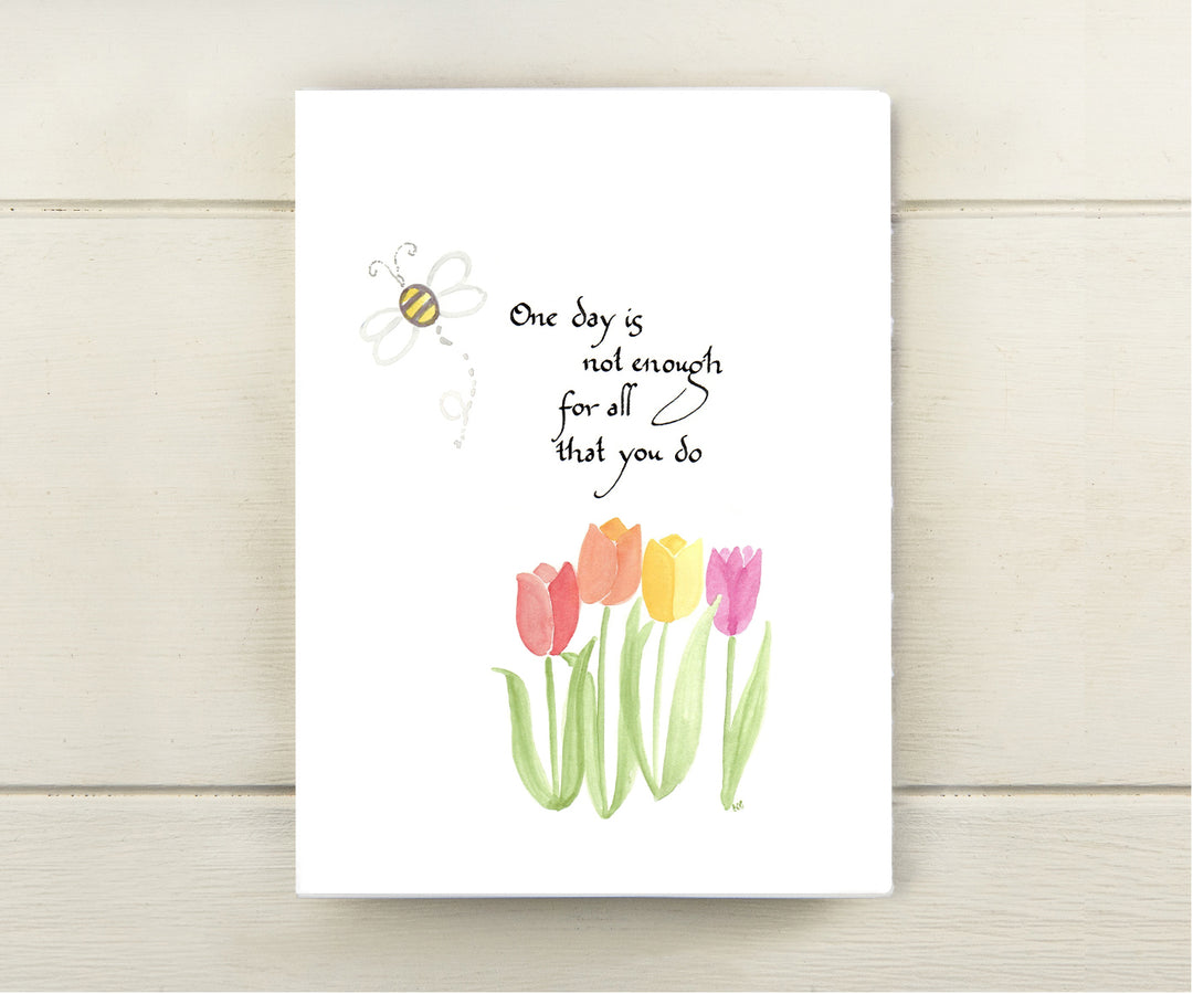 Tulips and Bees card