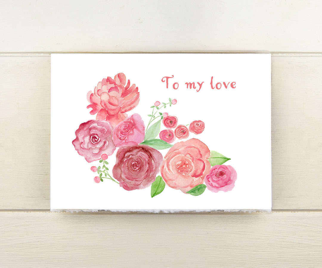 To my love floral card