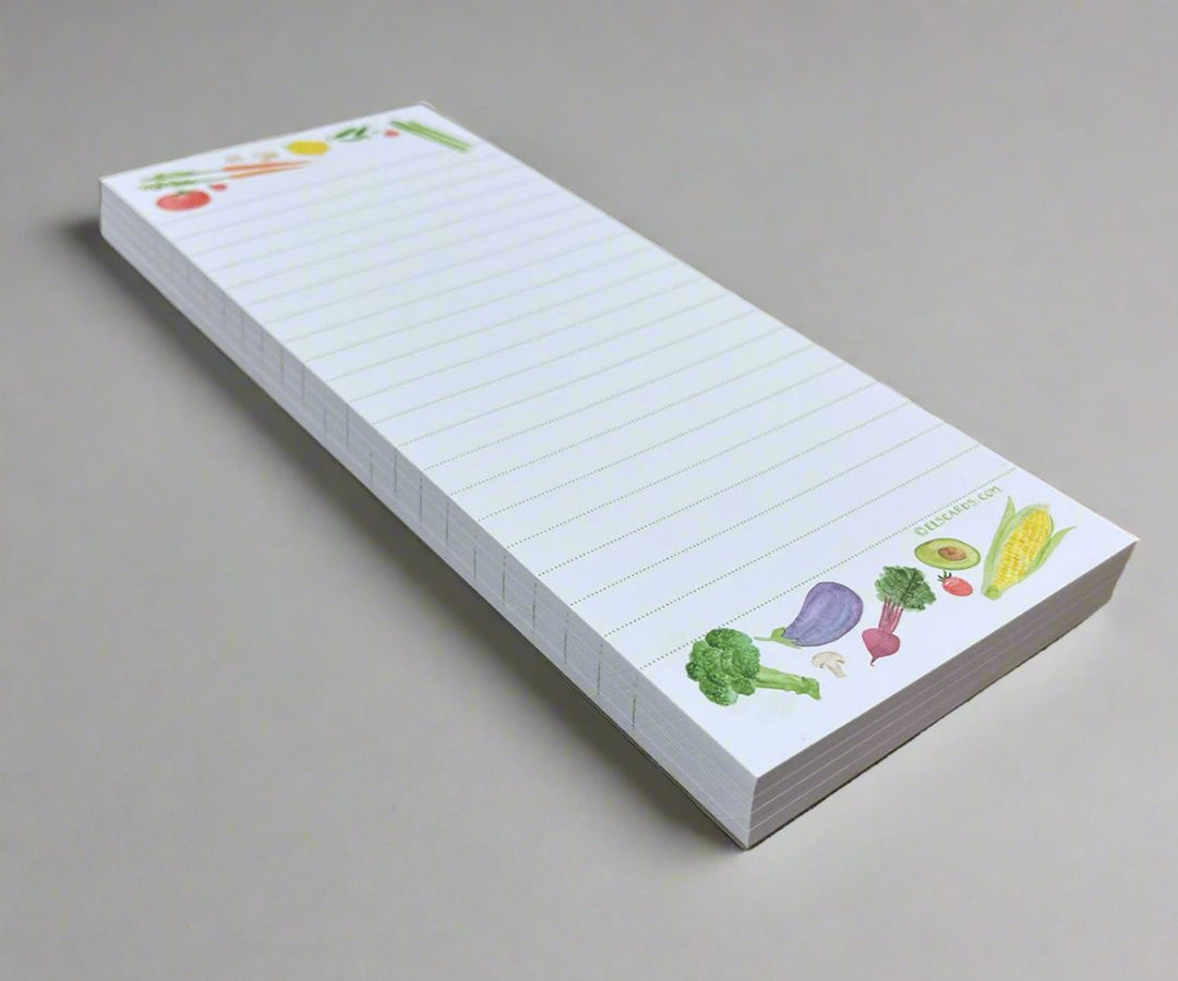 veggie shopping list notepad