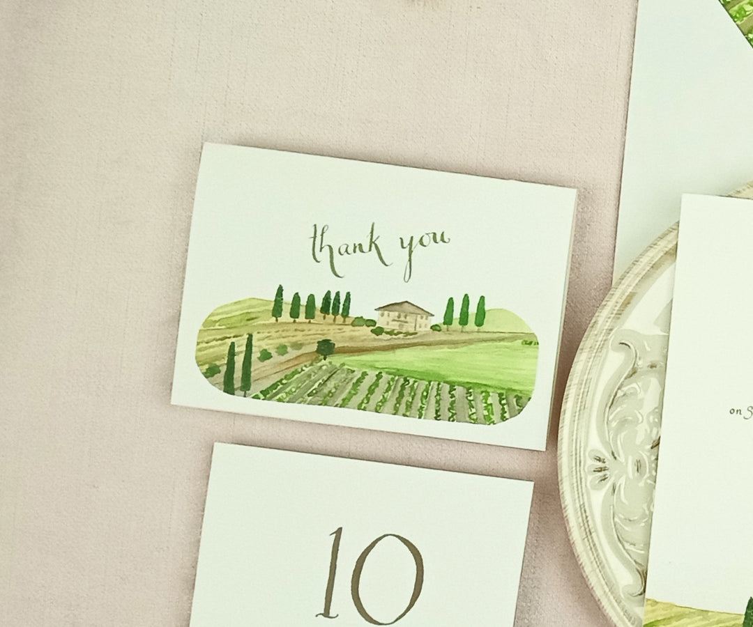 Vineyard thank you note