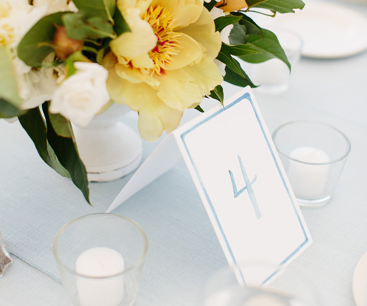 watercolor border table number Erin McGinn